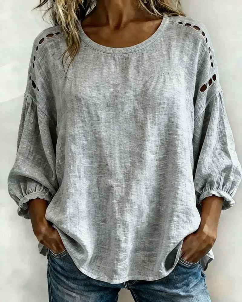 Maxima | Breezy Hollow Blouse