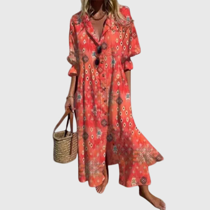 Minerva | Elegant Bohemian Maxi Dress