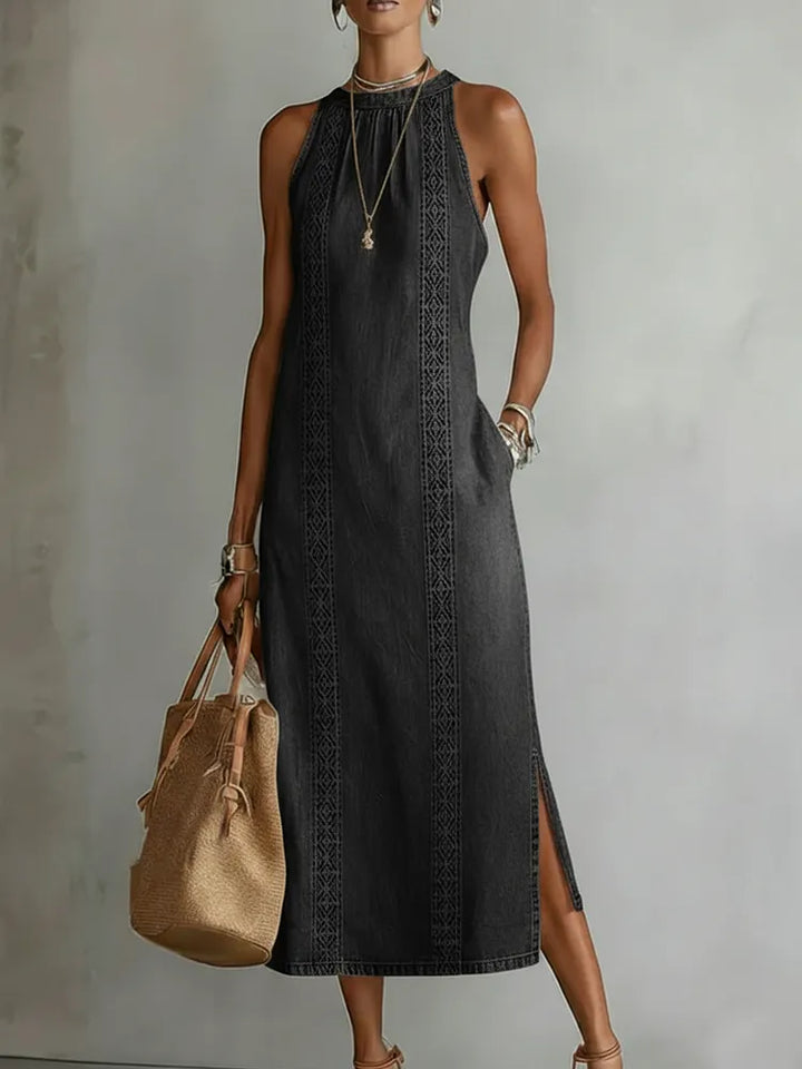 Julia™ | Retro Lace Denim Dress