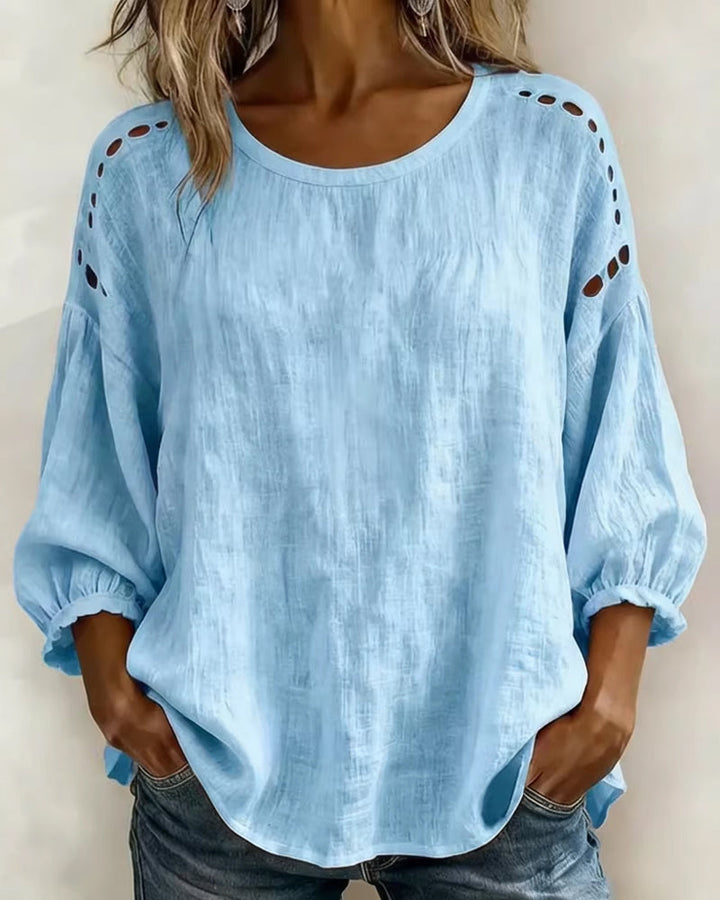 Maxima | Breezy Hollow Blouse